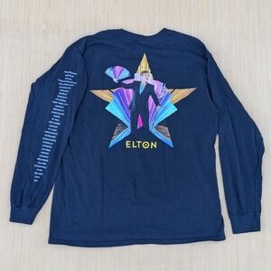 Elton John‎ Farewell Yellow Brick Road 2022 Tour Long Sleeve T-Shirt Men's Large